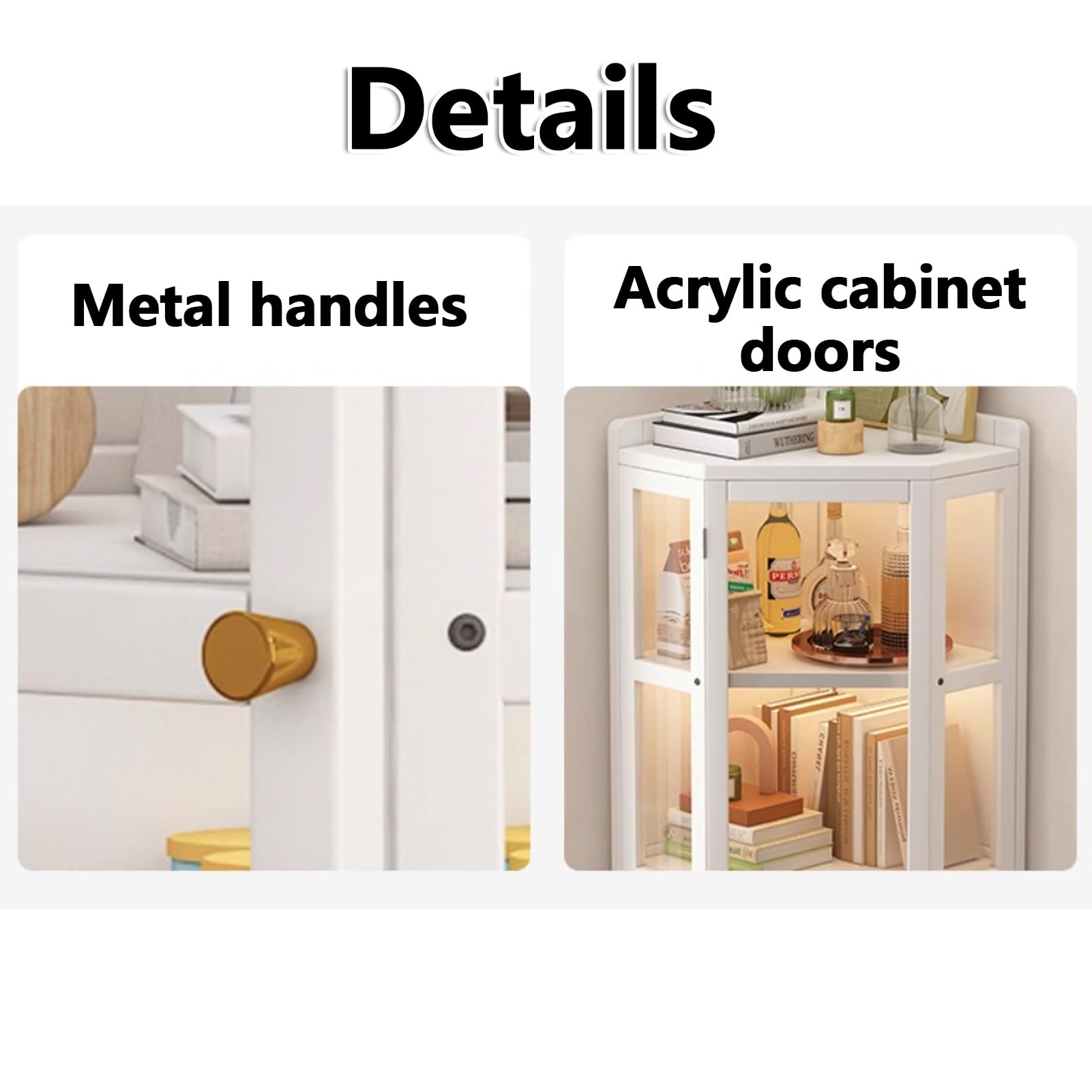 Amazon.com: YUNSEU Corner Storage Display Cabinet,Living